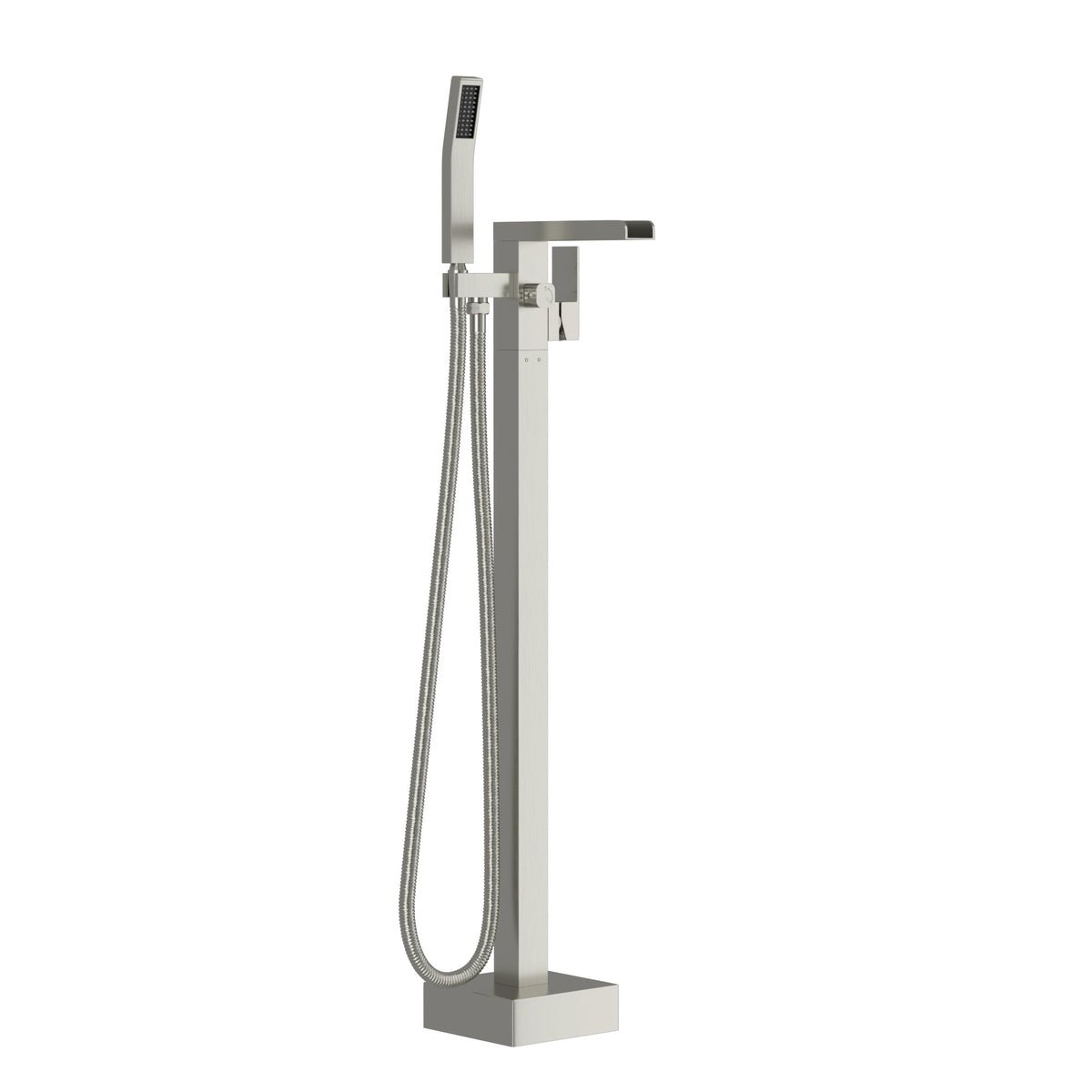 Freestanding Bathtub Faucet Waterfall Tub Filler Brushed Nickel