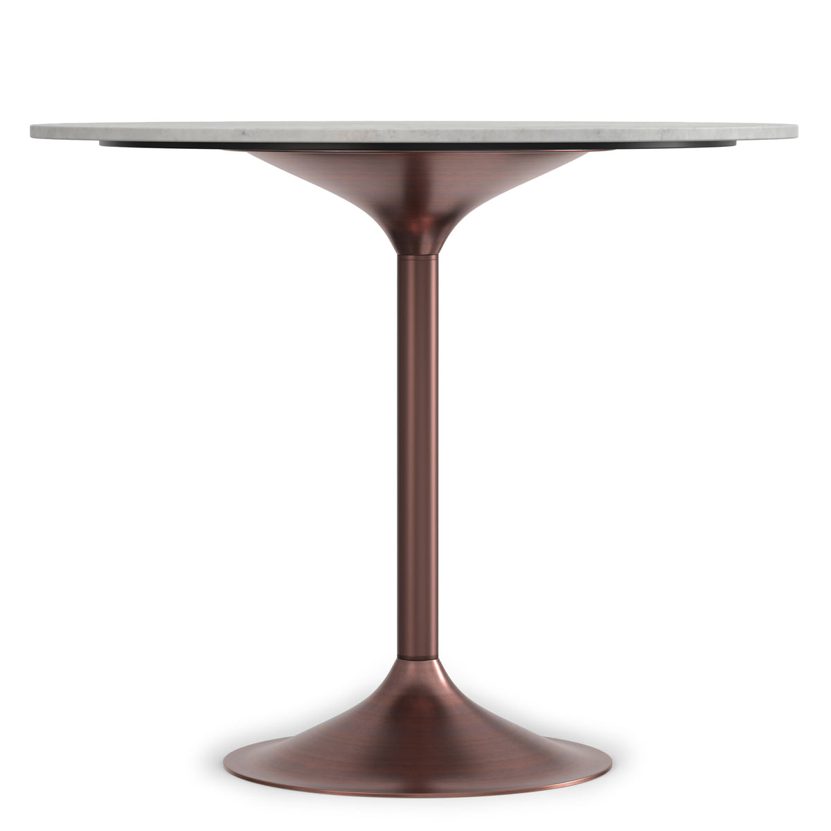 Osborne 36 Inch Wide Genuine Marble and Iron Contemporary Dining Table