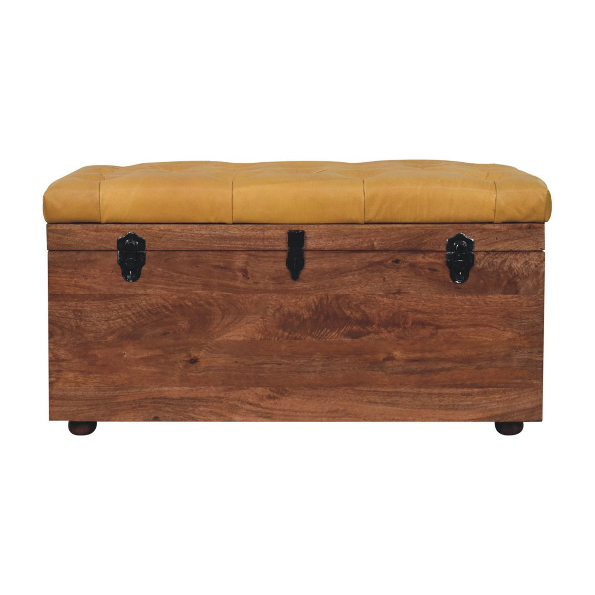 Solid Wood Buffalo Hide Honey Storage Box