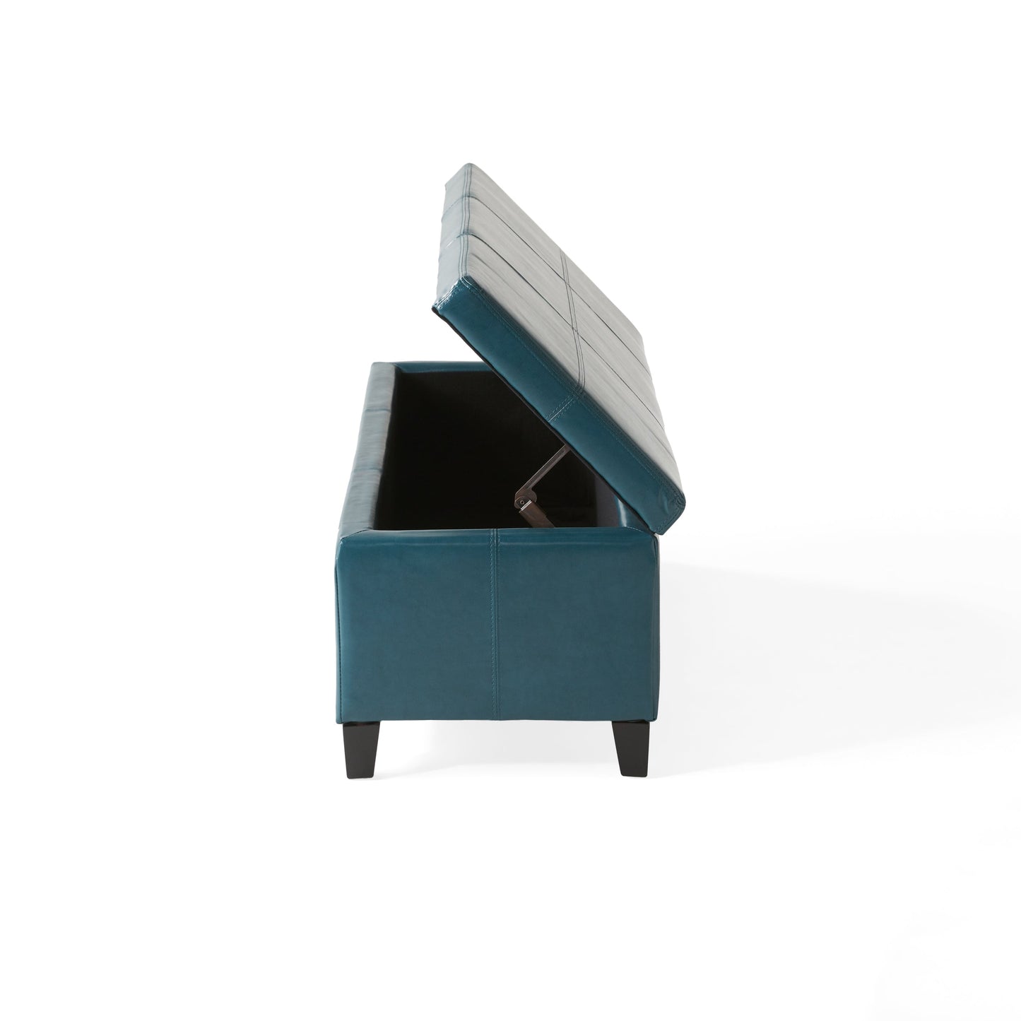 Upholstered PU Leather Storage Ottoman
