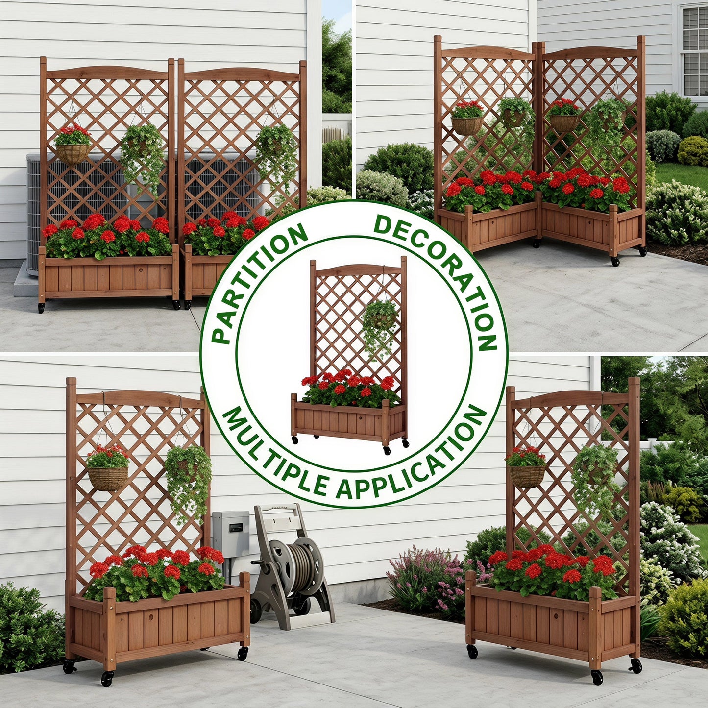 Raised Garden Bed with Trellis 2 Pack