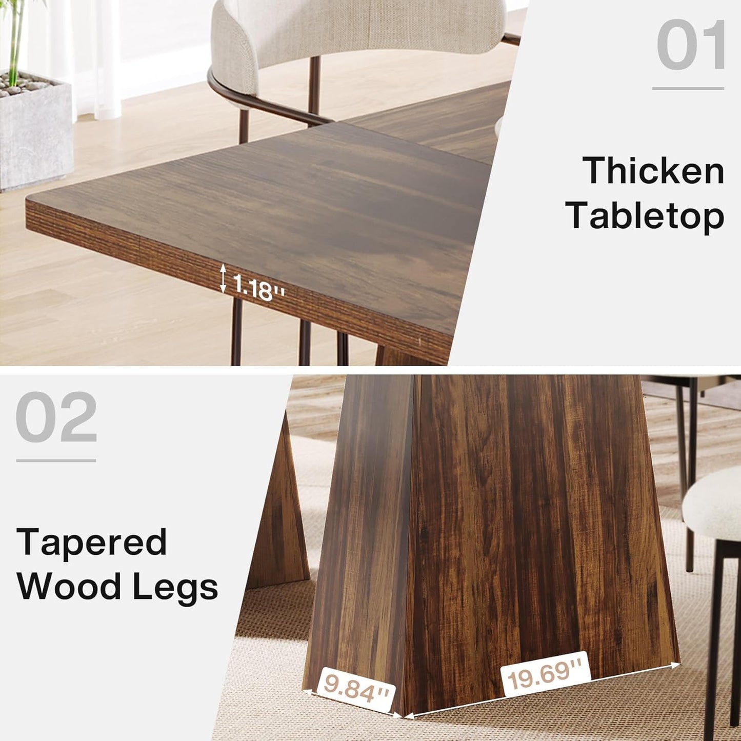 63" Modern Executive Desk