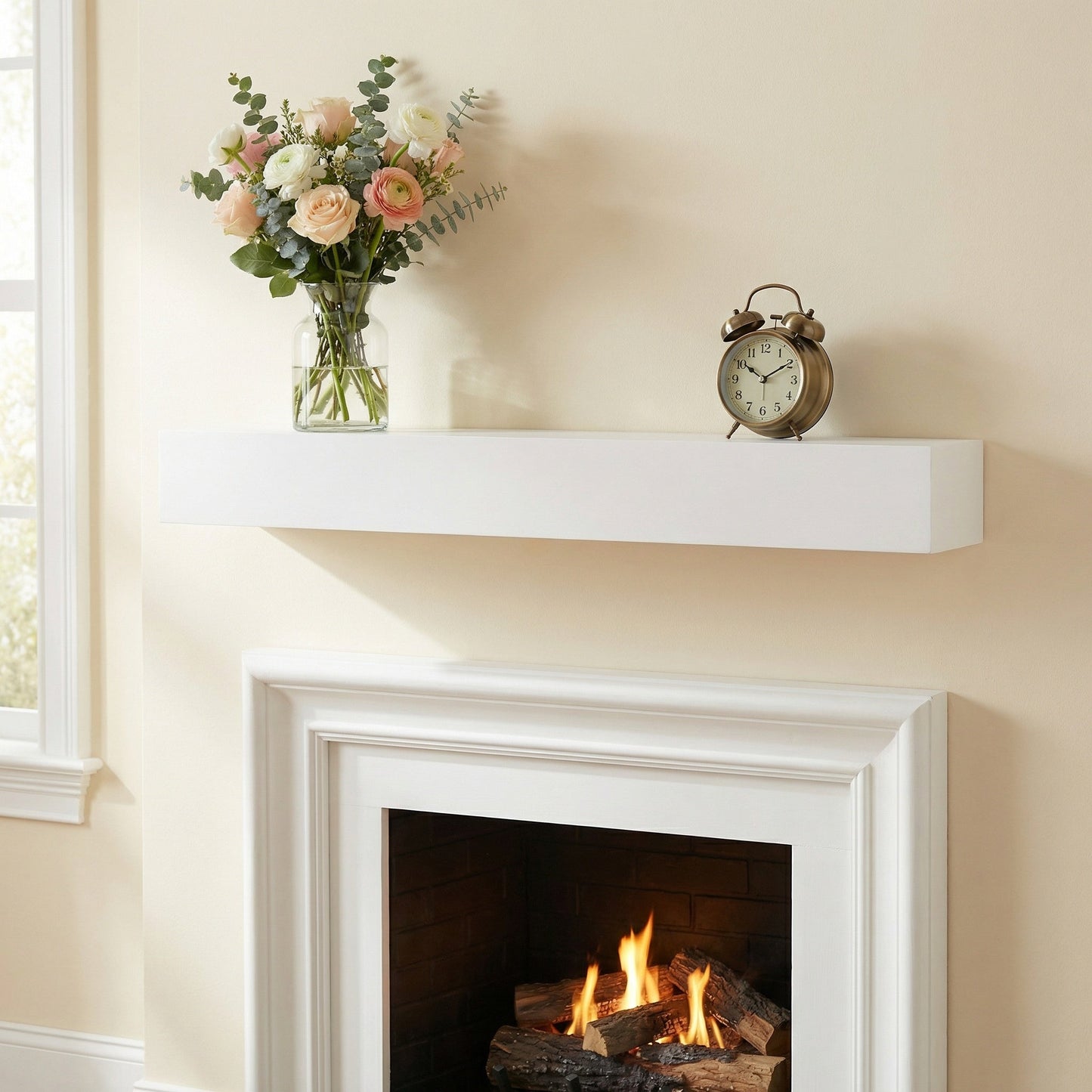 60" Paulownia Fireplace Mantel
