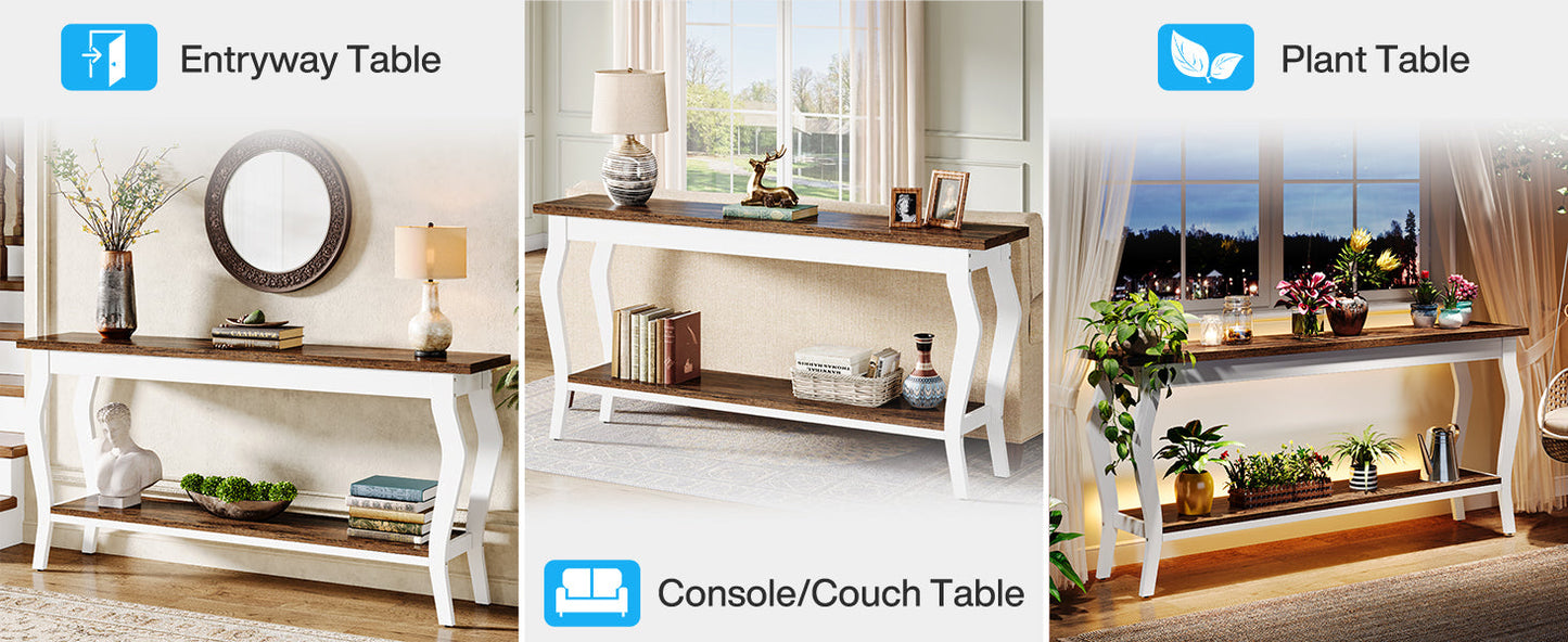 70.9" Vintage French Console Table