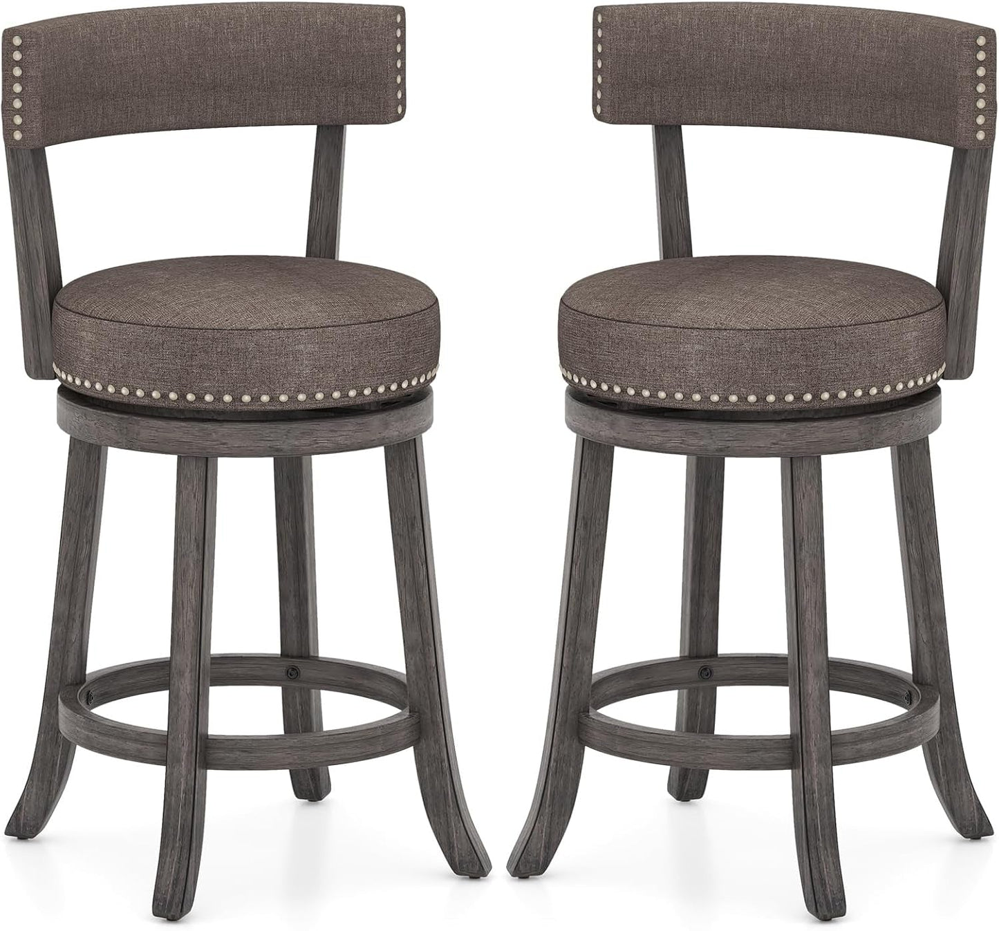 Swivel Bar Stools Set of Two for Kitchen