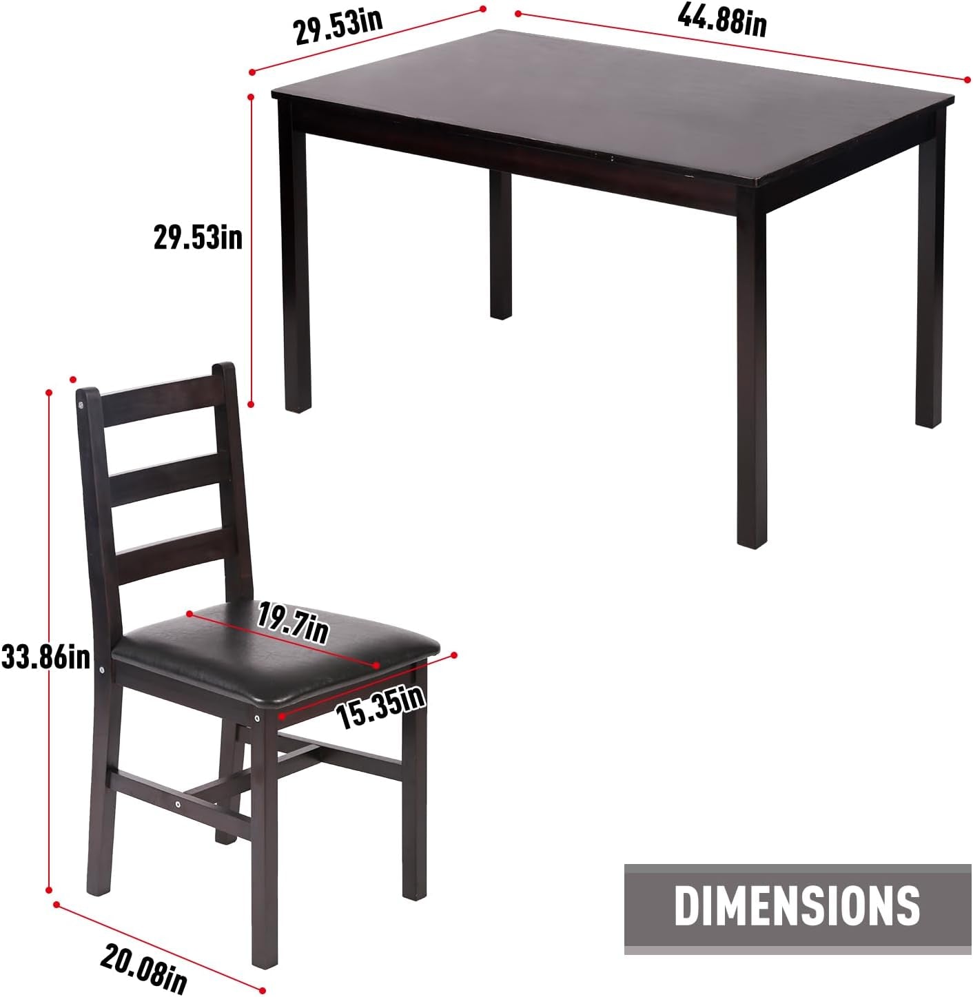 Brown Premium Luxurious Solid Wood Dining Table For Four