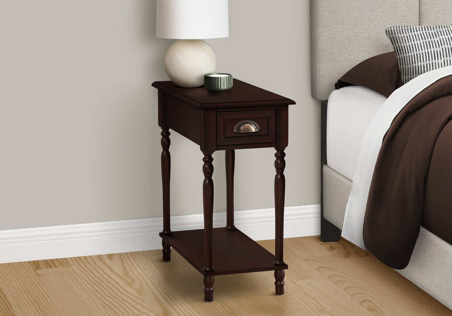 2 Tier Accent Table with Storage Drawer