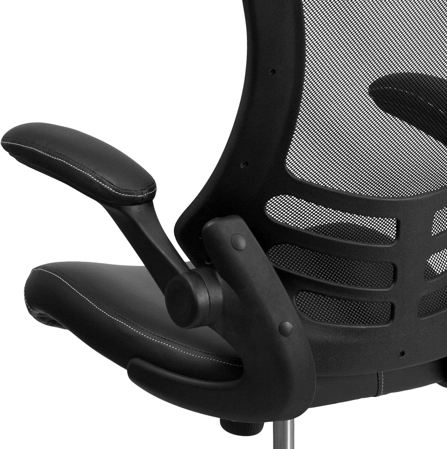 Kelista Mid-Back Ergonomic Office Chair With Adjustable Height, Black