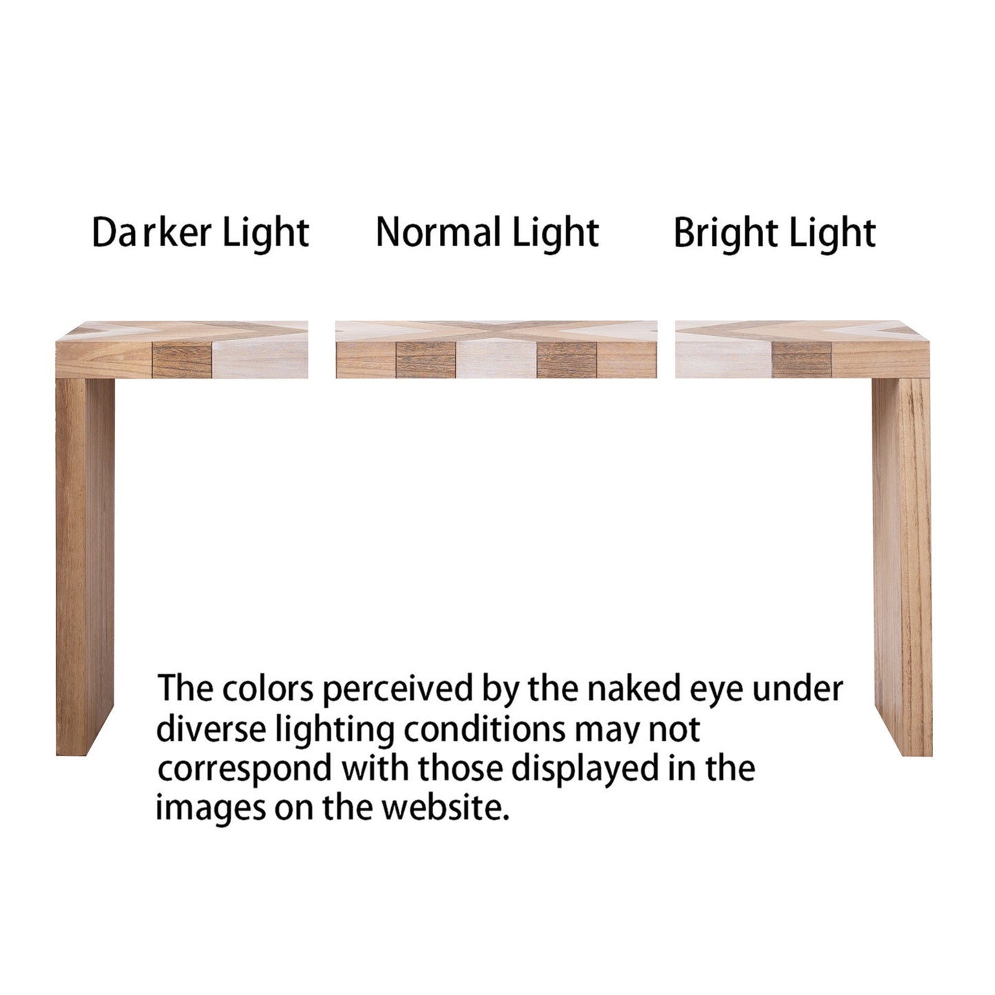 Modern Console Table, 62' Long Entryway Table with Chevron Patterned Top