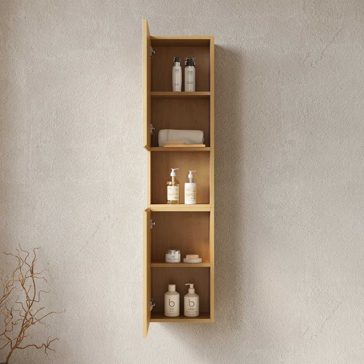 Mitch 59" Tall Bathroom Wall Mounted Cabinet