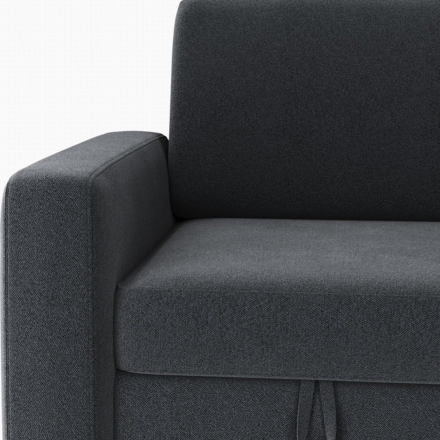 Dark Gray Sectional Sofa With Chaise And USB Charging