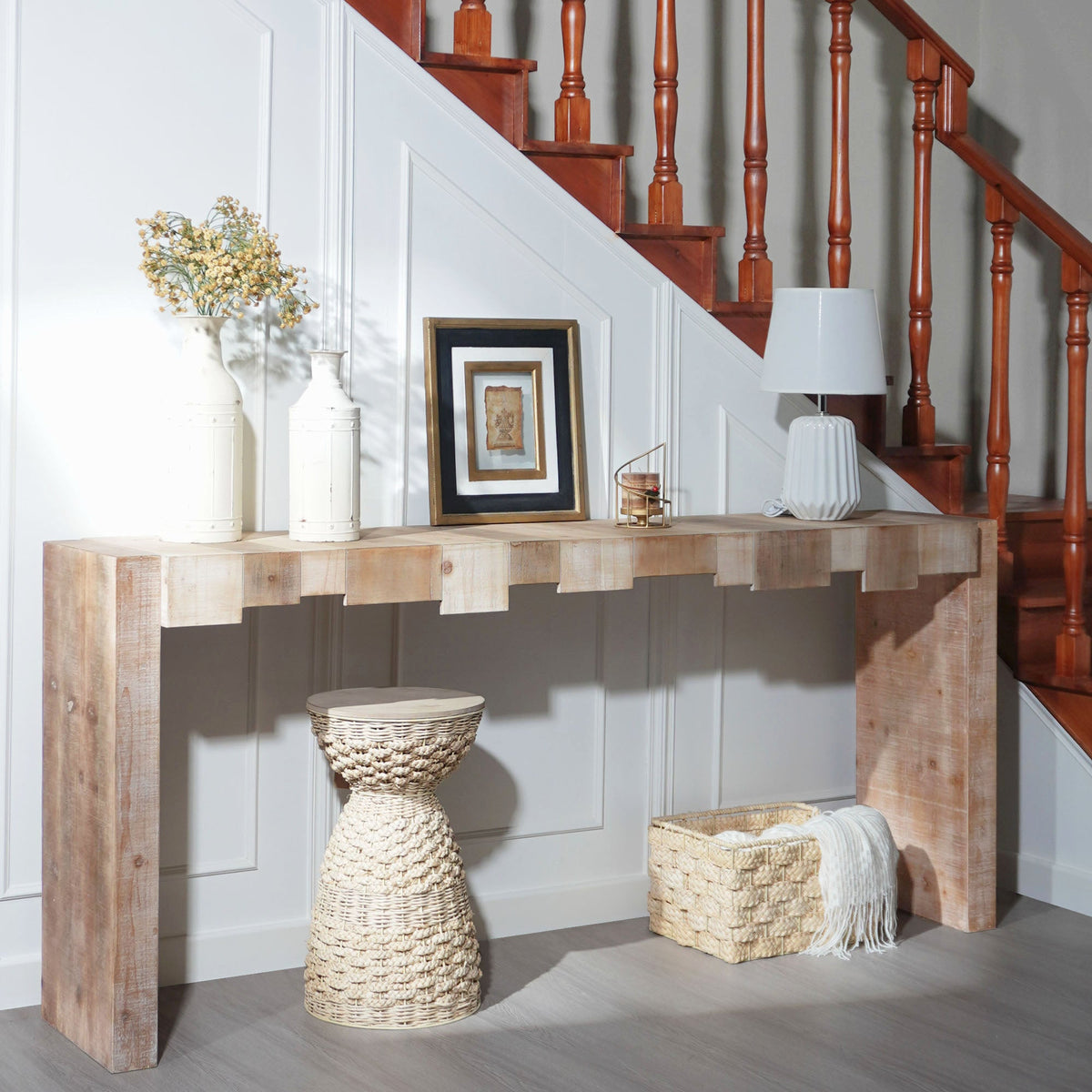 Modern Rustic Console Table - 71" Entryway Table