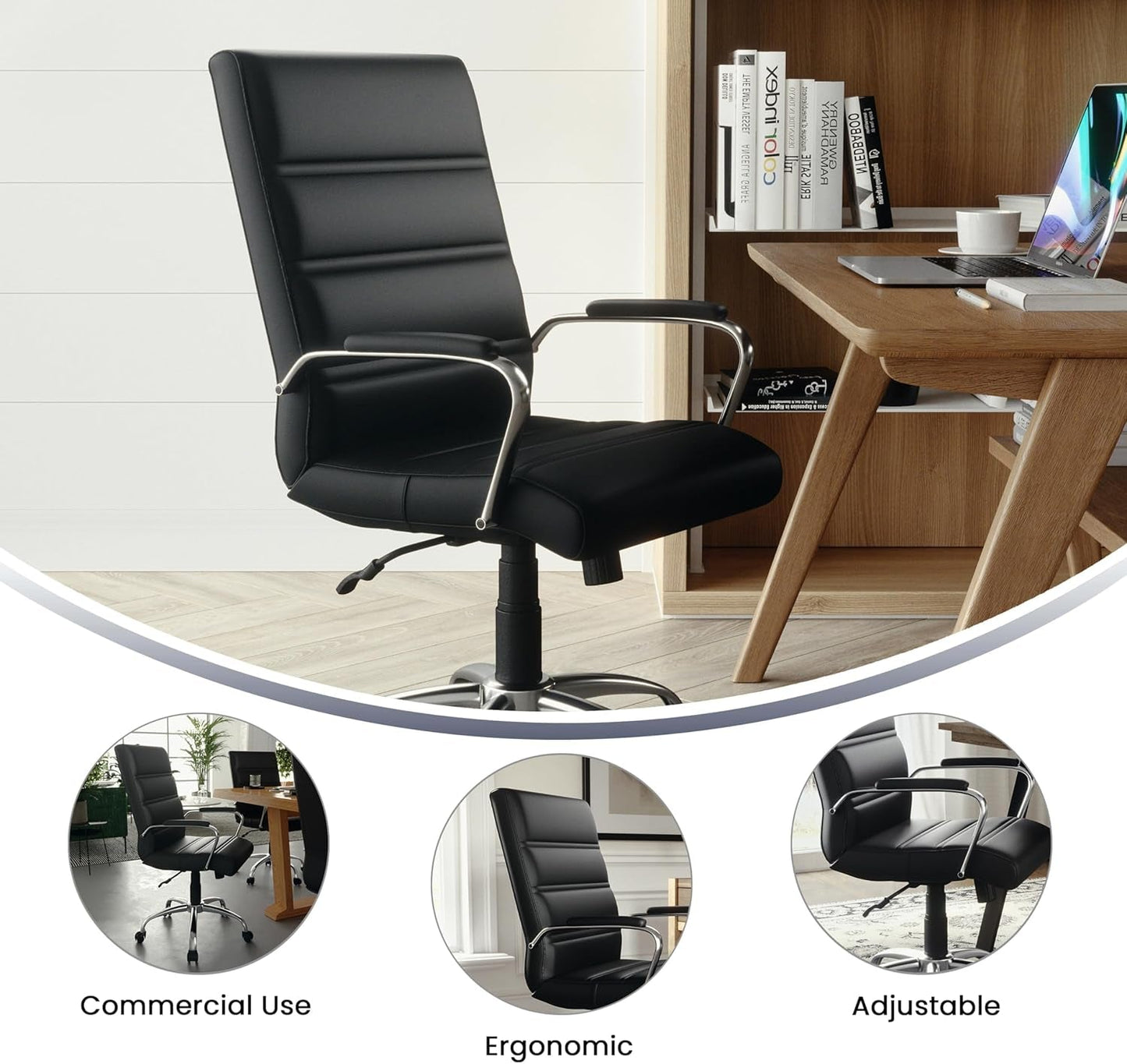Desk Chair Black Adjustable Office Chair Home Study