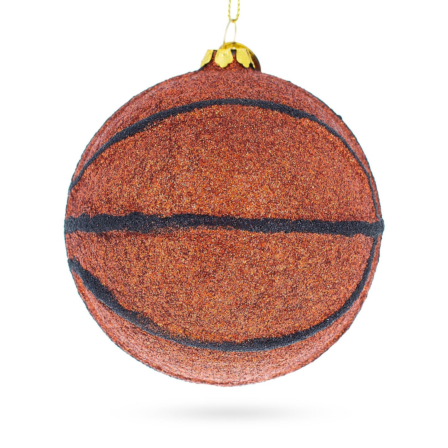 Slam-Dunk Basketball Glass Christmas Ornament