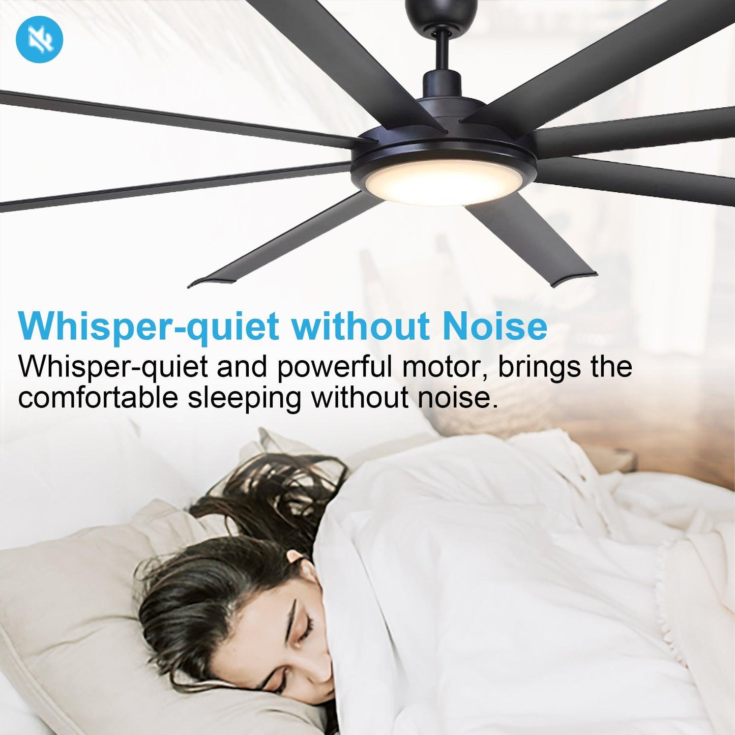 75" Industrial DC Motor Downrod Mount Reversible Ceiling Fan with Lighting and Remote Control