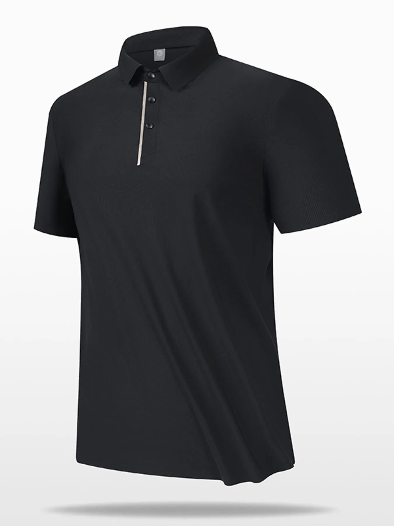 Button Detail Short Sleeve Polo Plus Size