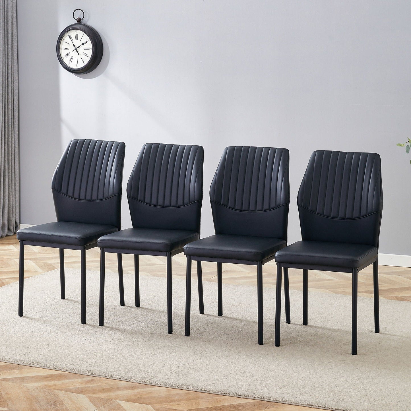 Ergonomic Simple Chair With Metal Leg