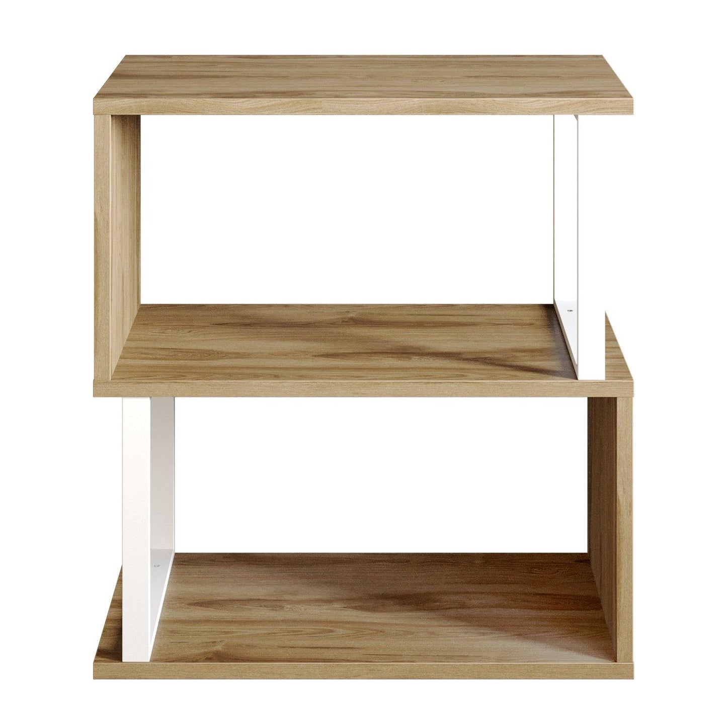 Lima 25'' Metal Wood Side End Table