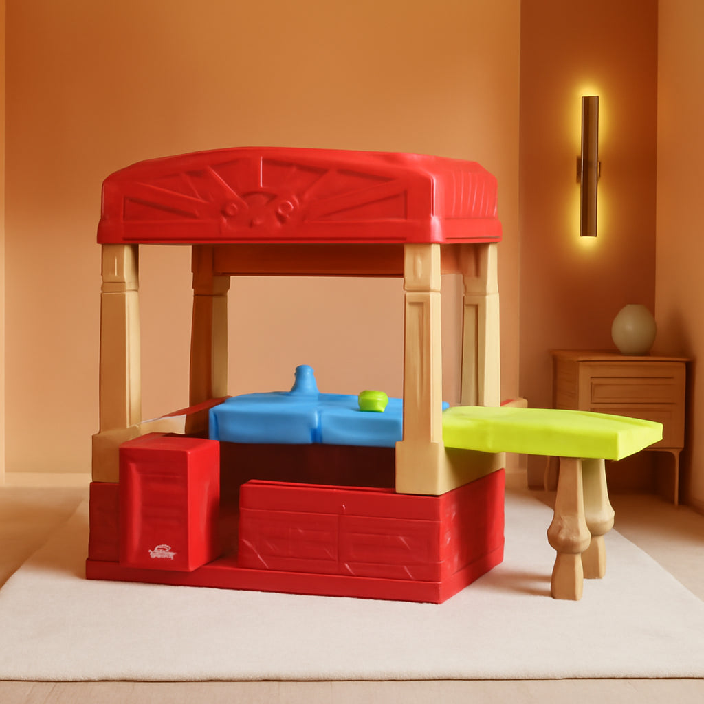 Kids Picnic Cottage Playhouse With Kitchen And Picnic Table