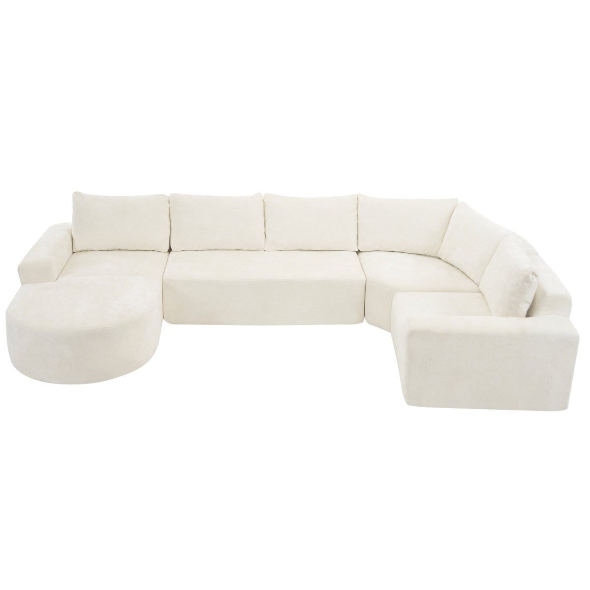 140.5" Oversized Modular Cloud Sectional Sofa