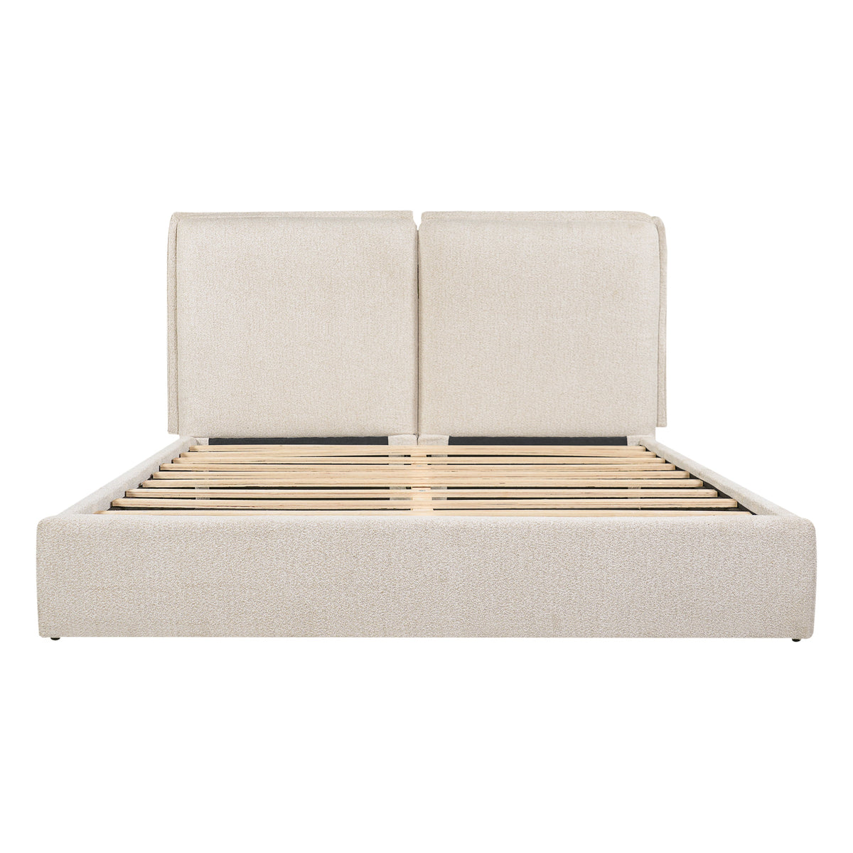 Double-Pillow Upholstered Design, Skin-Friendly Textured Fabric