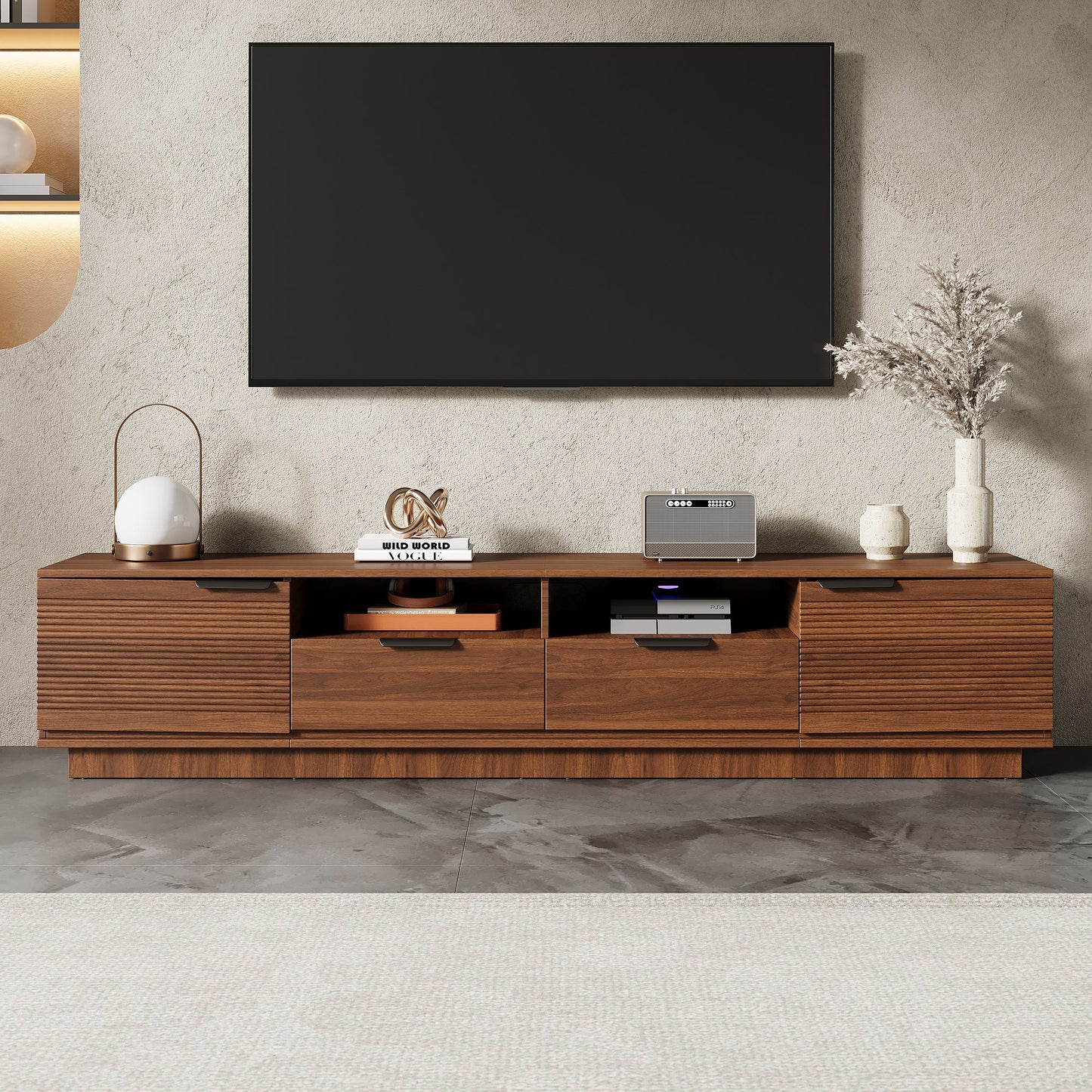 78 Inch Modern TV Stand for TVs up to 85"