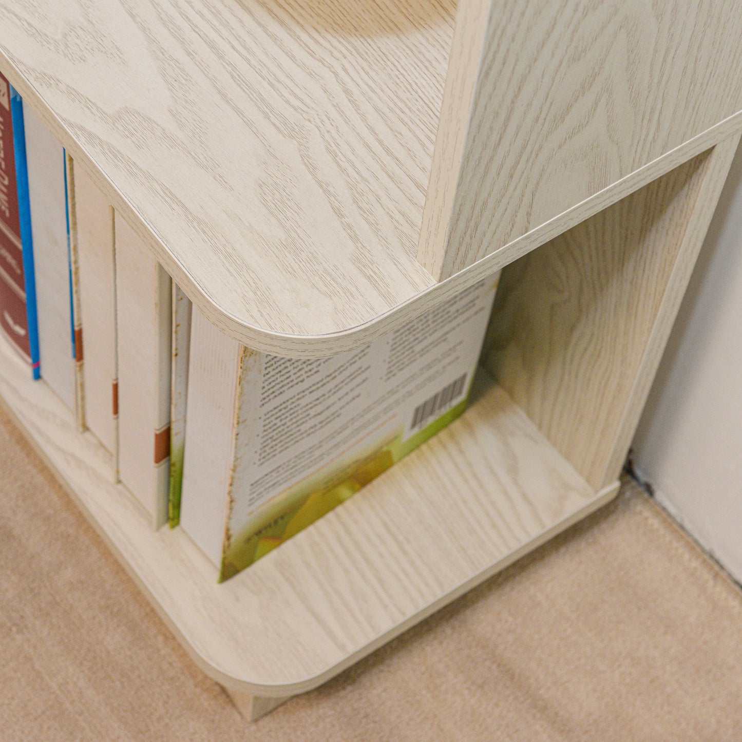 90cm Extended Size 5-Tier L-Shaped Corner Bookshelf