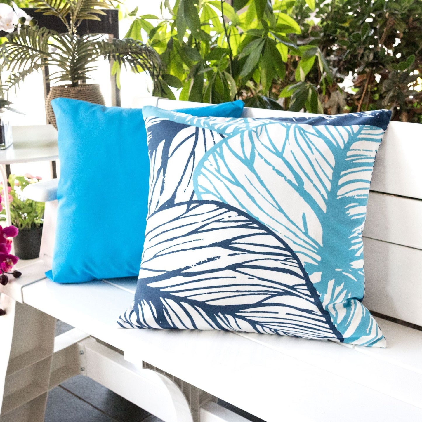 Leaf Vein Outdoor & Indoor Set of 2 Pillows