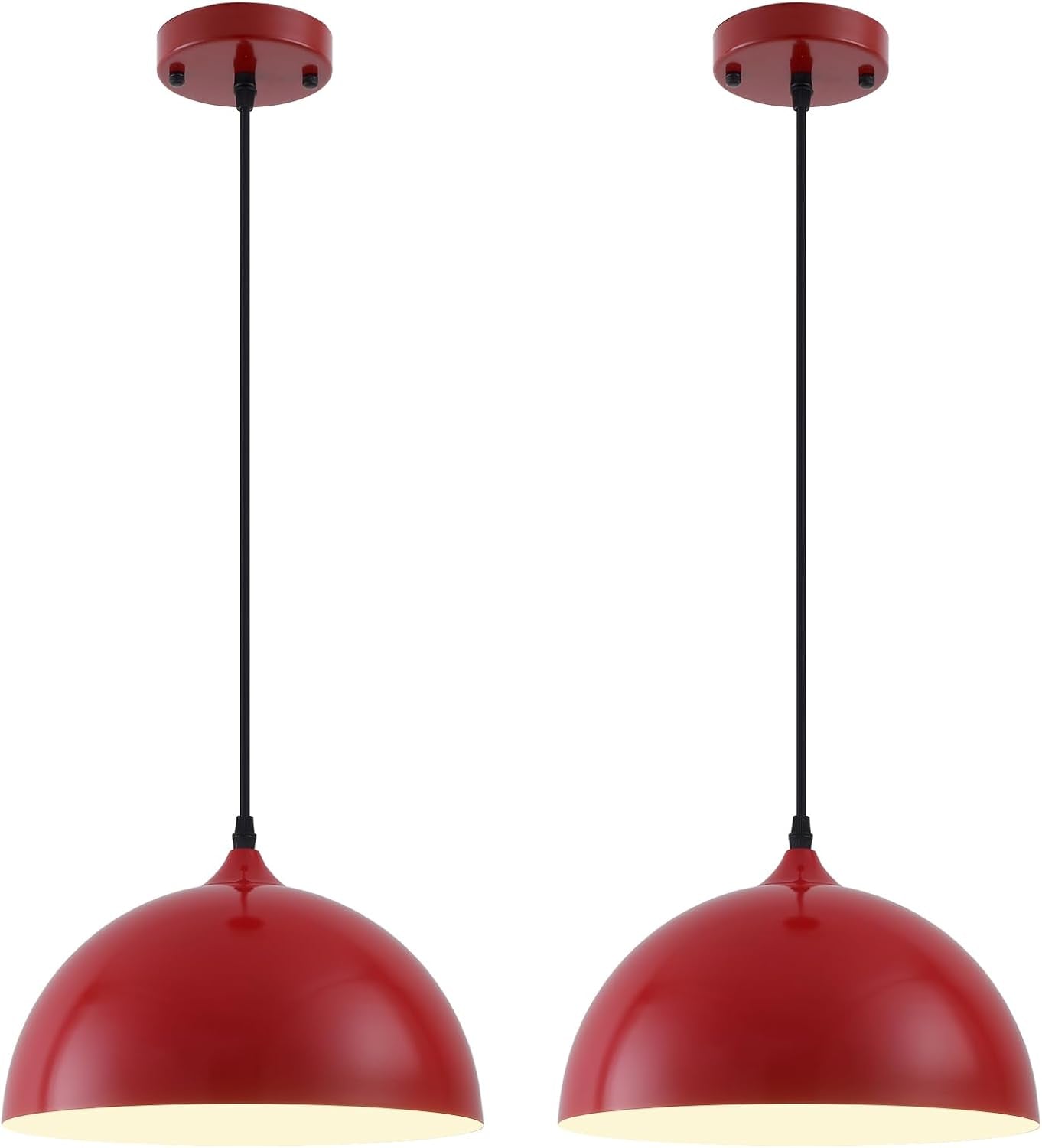 2 Farmhouse Dome Pendant Lights