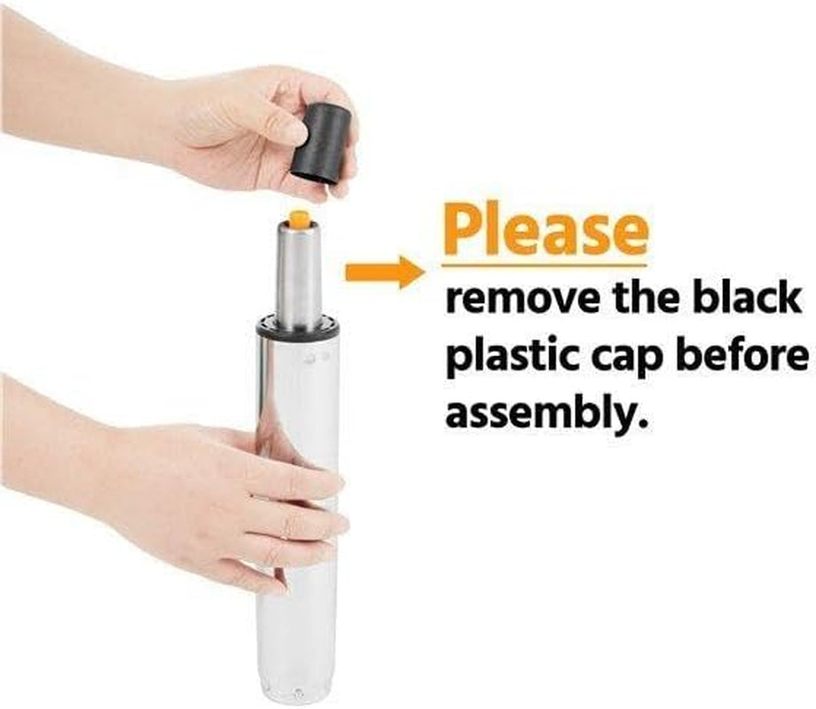 Adjustable Armless PU Leather Office Chair Swivel Black