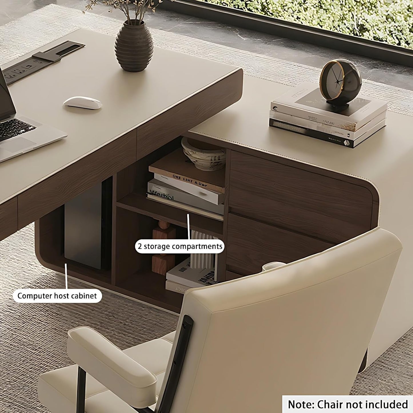 Premium L Shaped Executive Desk 72In Multifunctional