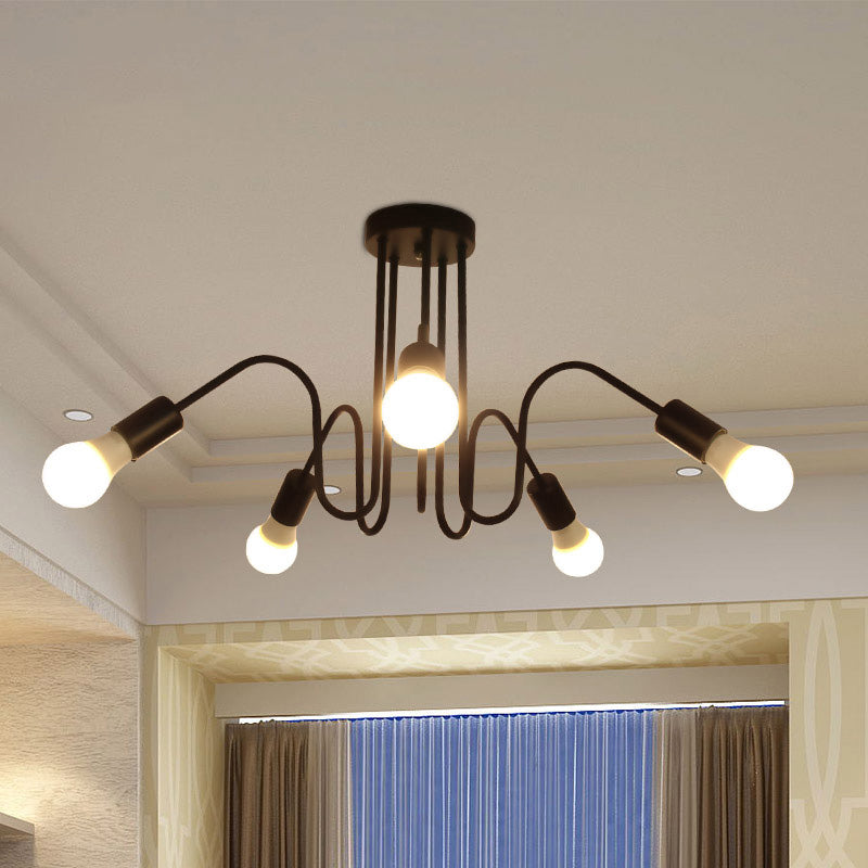Alyssa  Meets Versatility: Loft Style Semi-Flush Mount Light