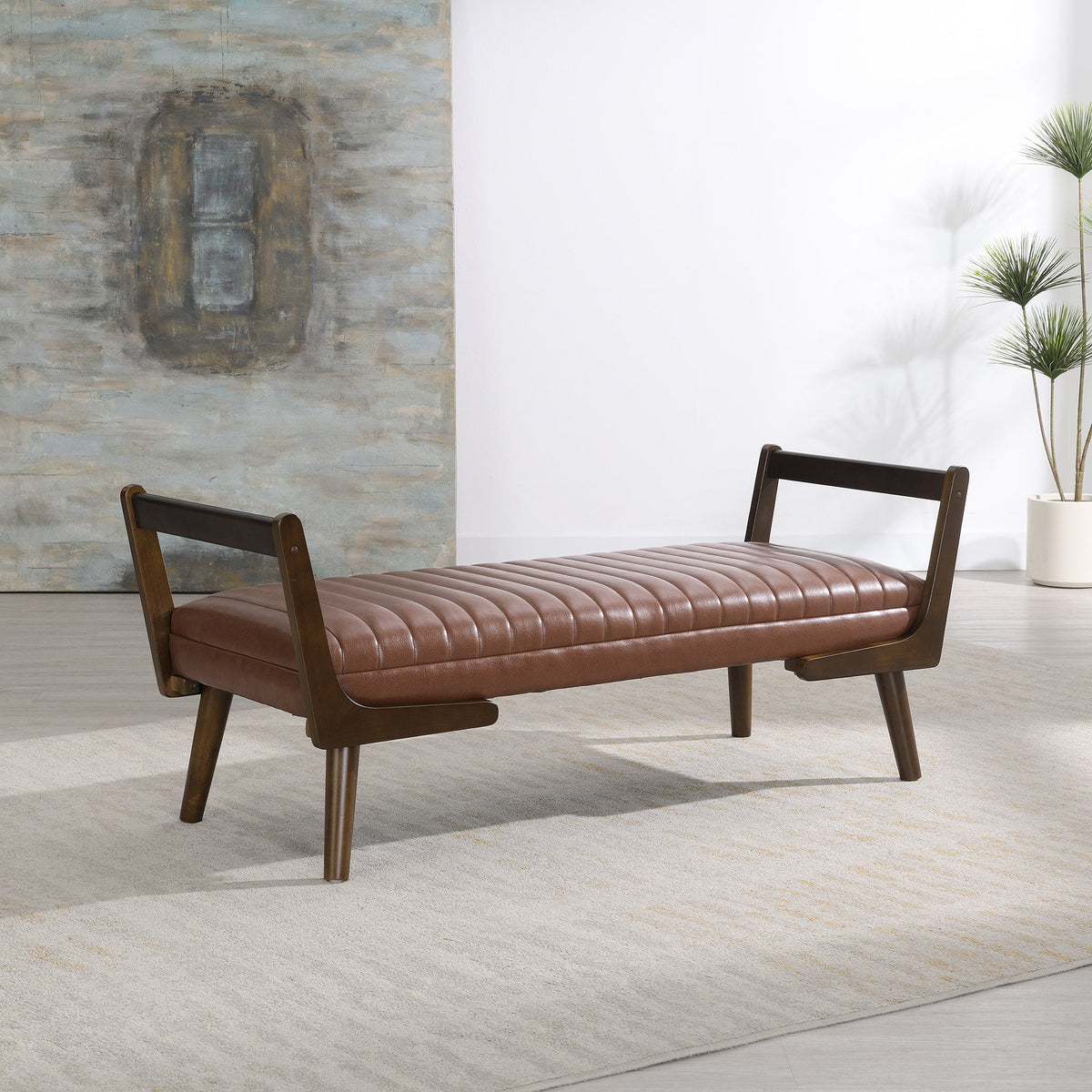 52" Mid Century Bench