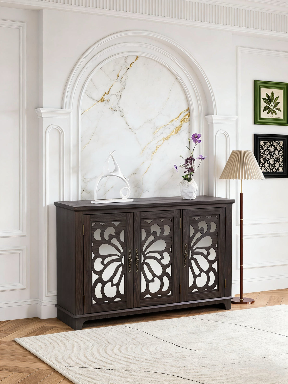 49.33" x 15.55" Spacious Size Countertop Sideboard