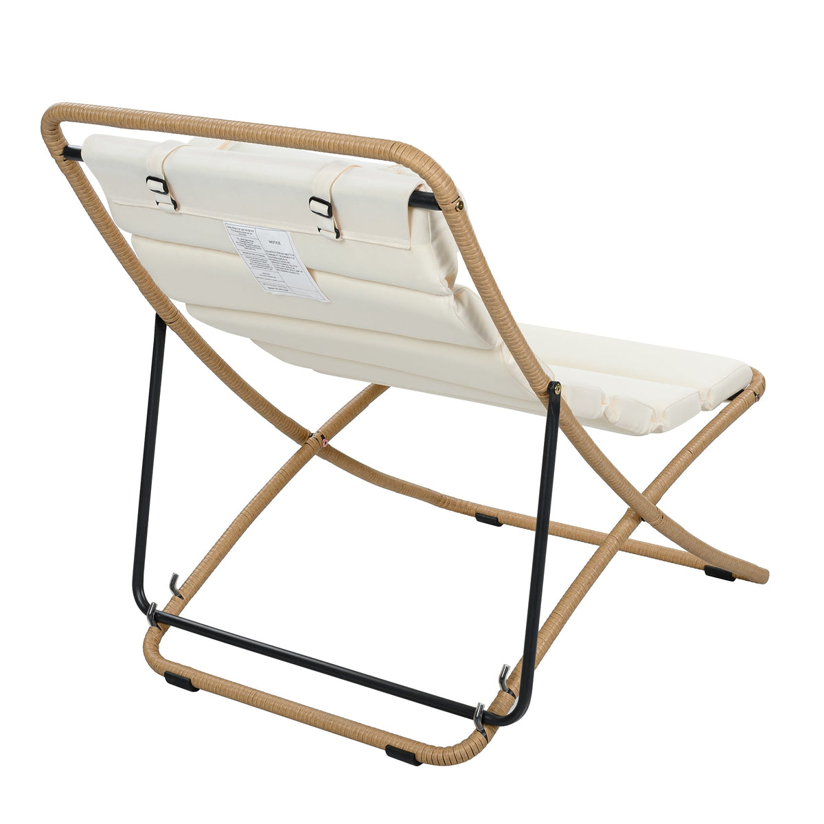 TREXM 2-Pieces Outdoor Folding Chair Set