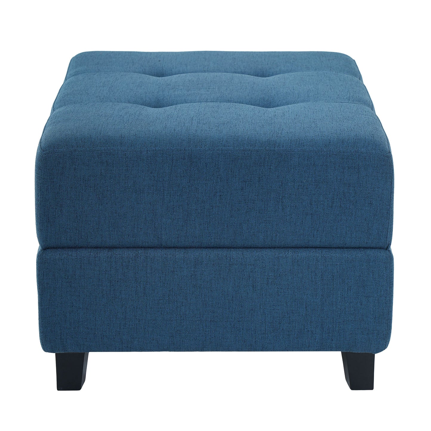 Navy Blue Tufted Ottoman