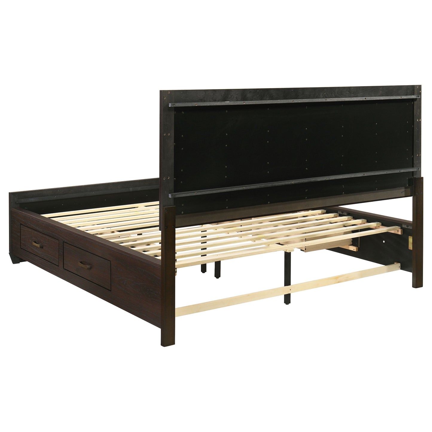 Holmgren Dark Cocoa Eastern King Storage Panel Bed
