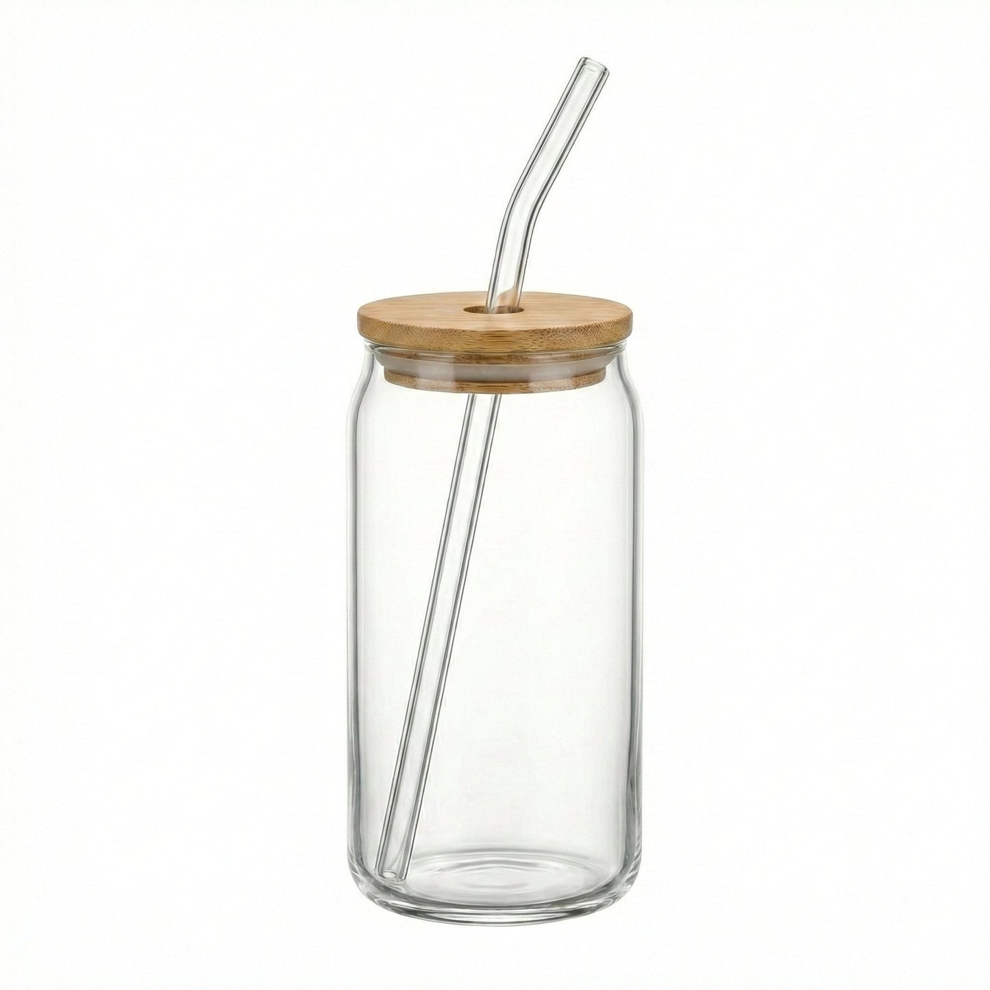 Avalon Set of 4 Glass Sippers - 18oz. with Bamboo Lid