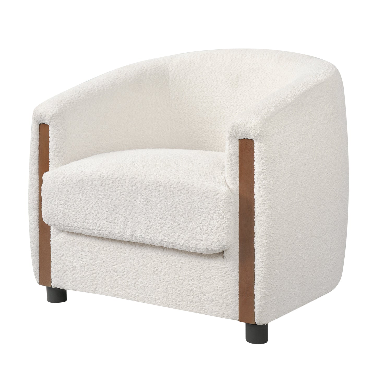31.8" Modern Curved Barrel Accent Chair