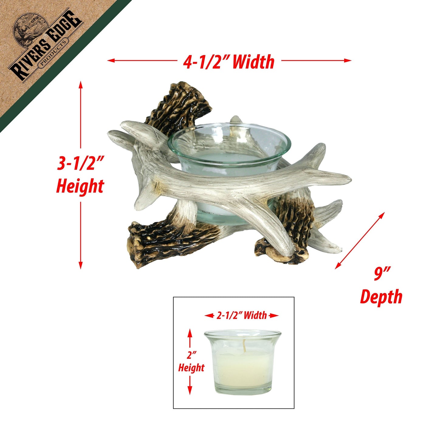 Candle Holder-Deer Antler