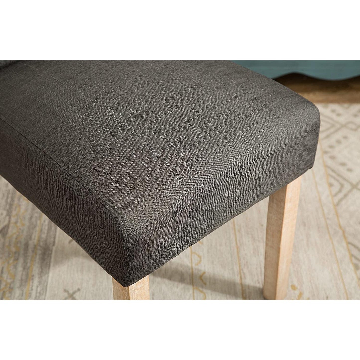 Charcoal Tufted Parsons Dining Chair Modern Style Elegant