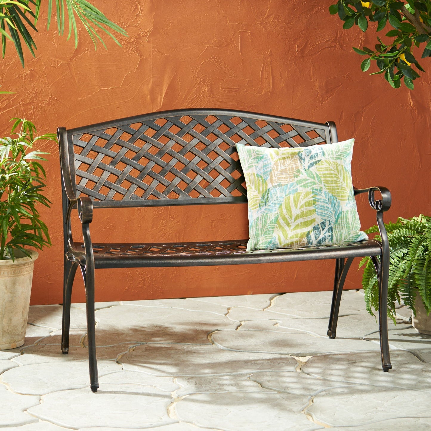 Spencer Cast Bench - Copper