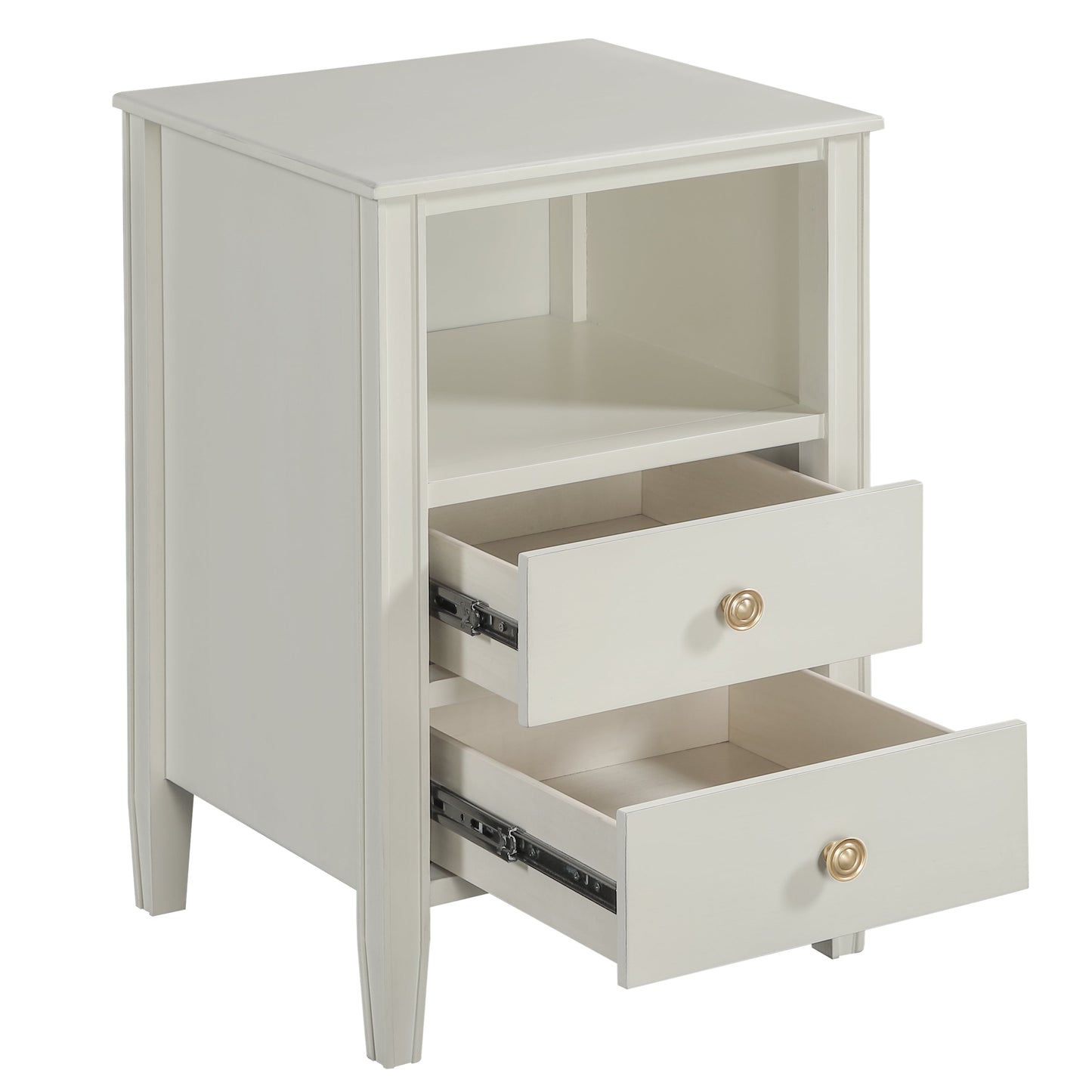 Winston 2-Drawer Storage Nightstand - Antique