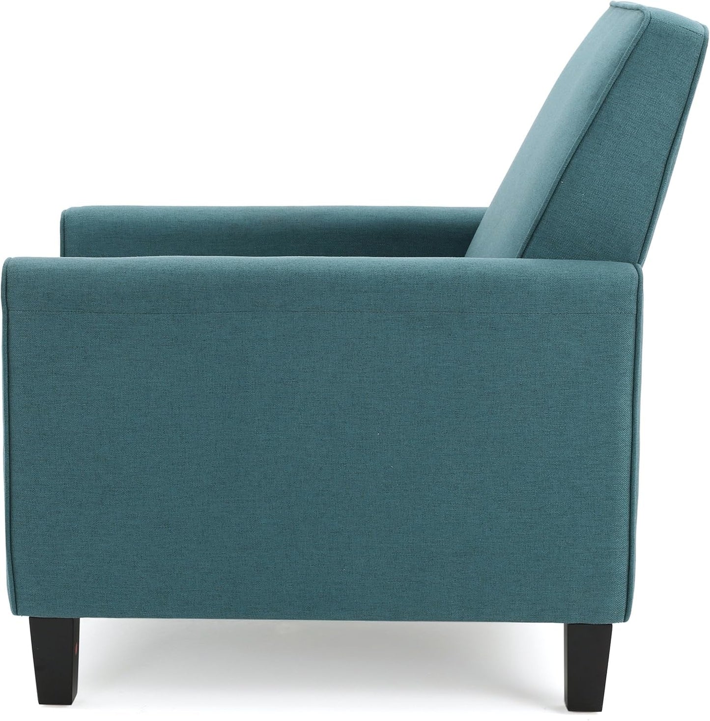 Dark Teal Fabric Recliner Club Chair 26.75W 36.25H