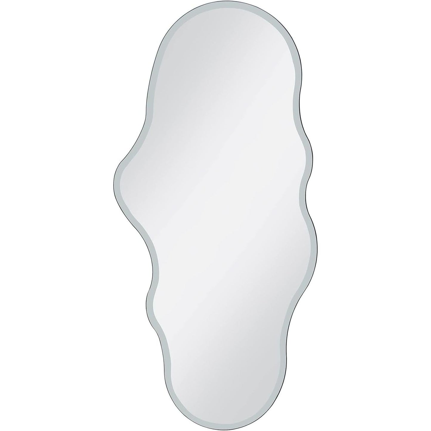 Full Length Wall Mounted Mirror 47x23 Frameless White