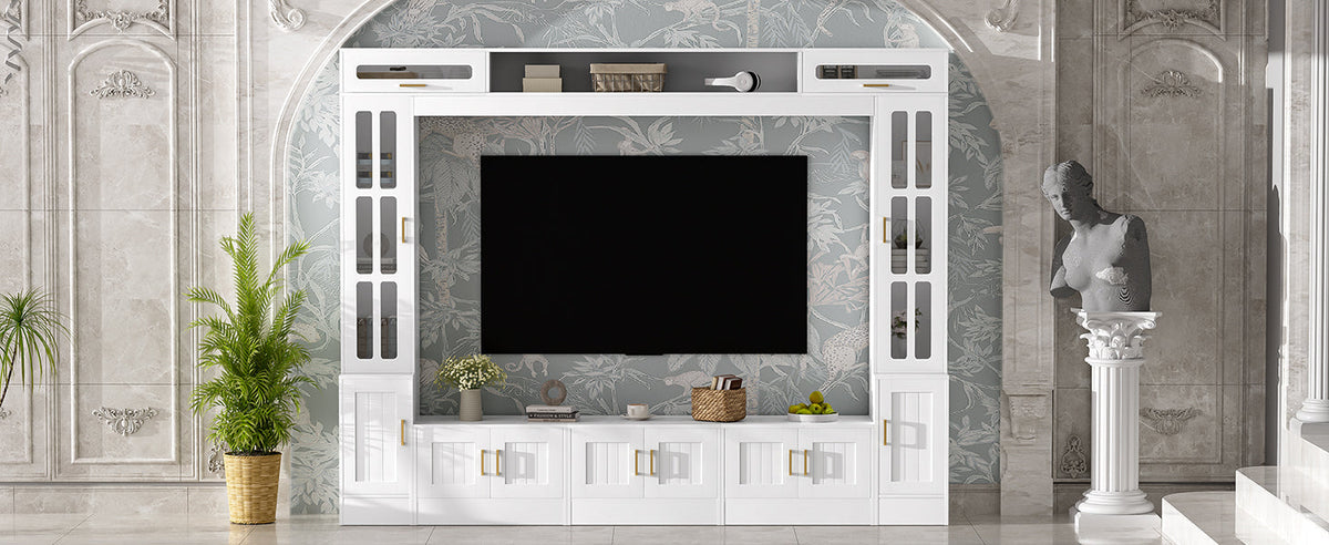 Vibe Haus 98.4" Wall Unit Entertainment Center