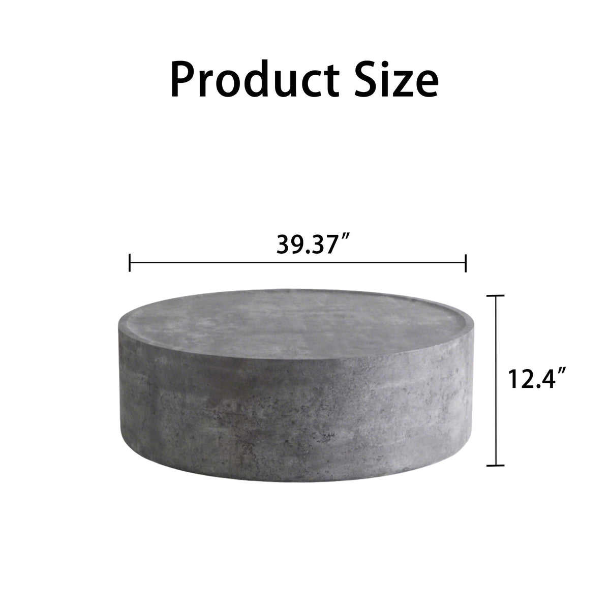 39.37" Round Coffee Table with Mars Pattern