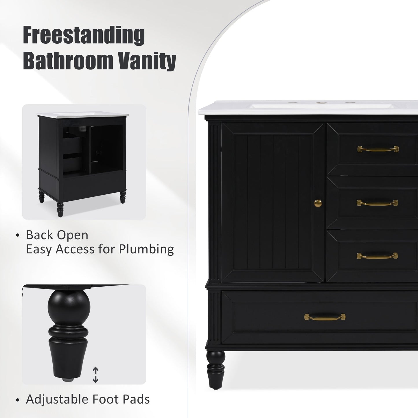 30" Bathroom Vanity with Sink