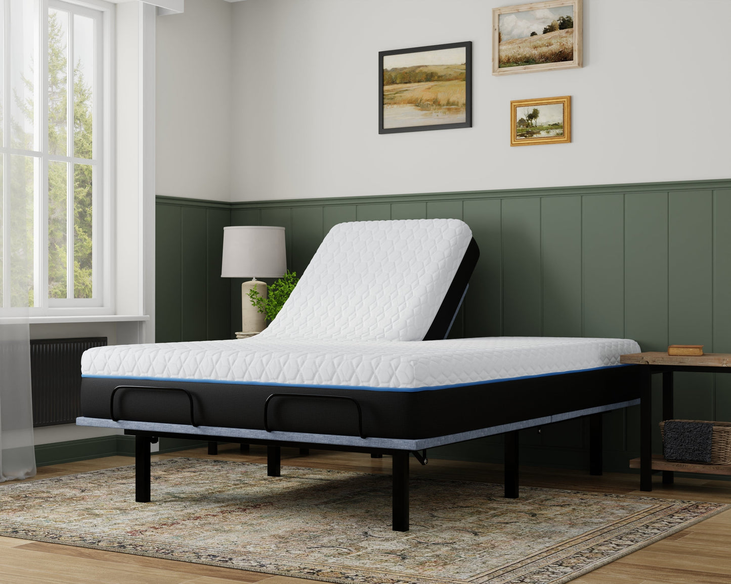 Copper Lux 12" Split Top Queen Soft Memory Foam Mattress with Phase Change Cooling Fabric