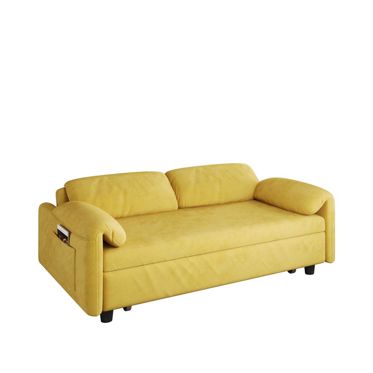 Elegant Dual-Purpose Velvet Sofa Bed